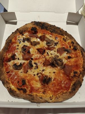 Ham & Mushroom pizza at Stoned Pizza in Dublin