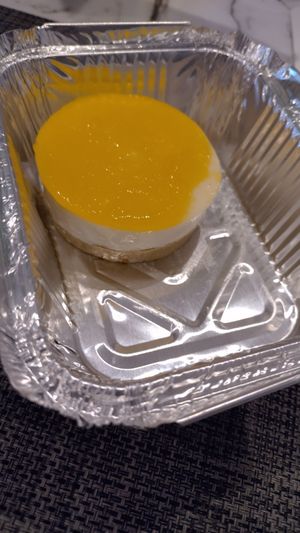 Vegan lemon cheesecake at Stoned Pizza in Dublin