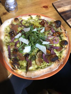 Mr. Green Vegan + Vegan Bacon at Stoned Pizza in Dublin