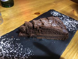 Vegan Chocolate Cake at Stoned Pizza in Dublin