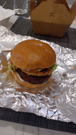 Vegan burger at Stoned Pizza in Dublin