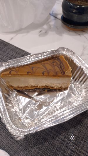 Vegan caramel biscuit cheesecake at Stoned Pizza in Dublin