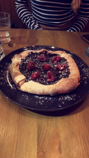 Vegan chocolate Pizza at Stoned Pizza in Dublin
