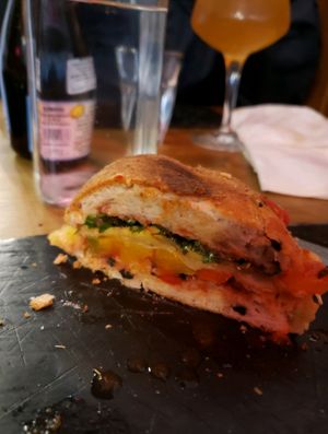 Vegan spicy chickun roll at Stoned Pizza in Dublin