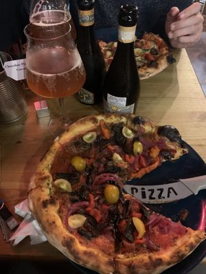 Vegan Mix and Baladin Nora Beer at Stoned Pizza in Dublin