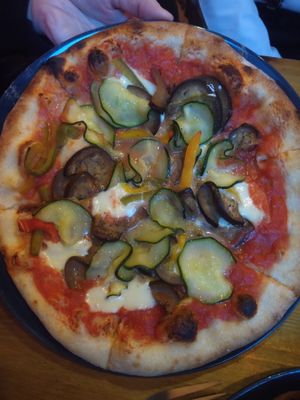 Vegetarian pizza at Stoned Pizza in Dublin