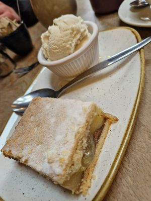 Apple pie & ice cream. at The Apple Pie in Ambleside