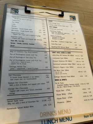 Menu Dec 2023  at The Apple Pie in Ambleside