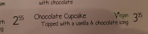 Chocolate cupcake is really nice and vegan at The Apple Pie in Ambleside