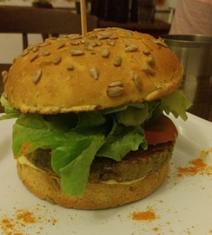 Ganesha burger at Mantra Gastronomia e Arte in Porto Alegre