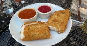 mozzarella wedges  at The Hollow in Albany