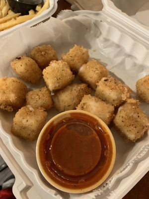 Vegan mozzarella bites  at The Hollow in Albany