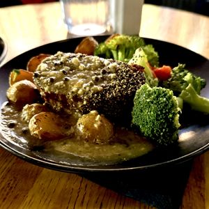 Chunk Steak au Poivre   at The Hollow in Albany