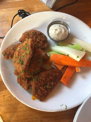 Hot seitan wings at The Hollow in Albany