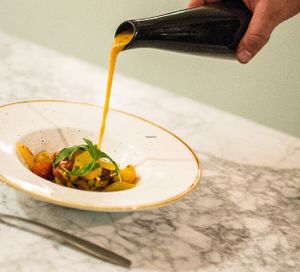 Roasted paprika soup at Alive in Vilnius