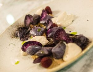 purple gnocchi at Alive in Vilnius