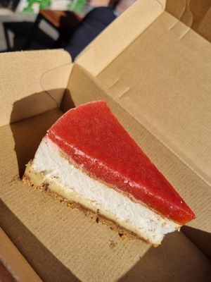 Cheesecake (more like raw slice not baked) at Girls and Boys in Fitzroy