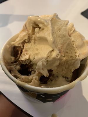 Chocolate fudge and peanut butter scoops. Amazing!   at Girls and Boys in Fitzroy