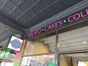 Sign and description at Girls and Boys in Fitzroy