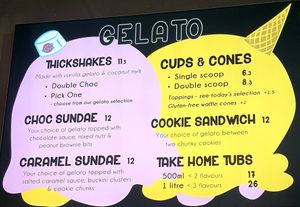 menu at Girls and Boys in Fitzroy