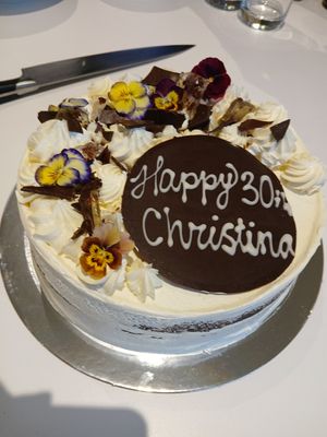 Caramel chocolate cake at Girls and Boys in Fitzroy