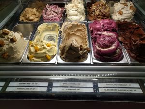 Some of the ice cream flavours on offer at Girls and Boys in Fitzroy