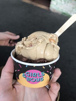 Chocolate hazelnut and peanut butter lovers 🥰 at Girls and Boys in Fitzroy