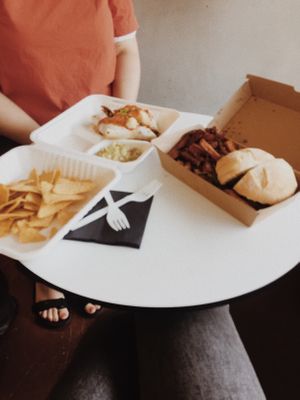 Burger & burrito  at Girls and Boys in Fitzroy