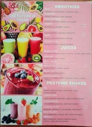 Vegan Menu 8/2022 at Tiki Fresh Food in Puerto Penasco