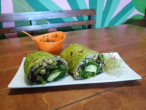No Omelet Wrap with avocado 🌯 🥑 at Tiki Fresh Food in Puerto Penasco
