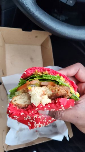 Morrisey chicken burger at The b.east in Brunswick East