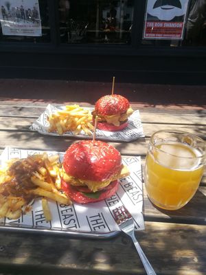 Added facon and poutine sauce to a B.East classic...sinful! at The b.east in Brunswick East