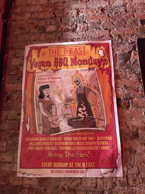 Vegan bbq Mondays at The b.east in Brunswick East