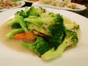 Brocolli with mushrooms. at Home Recipe in Ipoh