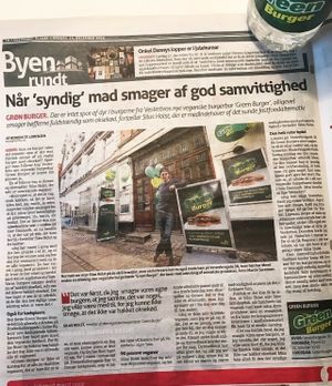 Vesterbro Bladet at GreenBurger - Vesterbrogade in Copenhagen