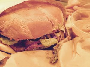 Mexican burger. Delicious!!  at GreenBurger - Vesterbrogade in Copenhagen