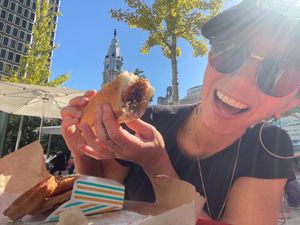 happy vegan girl :) at HipCityVeg - Broad St in Philadelphia