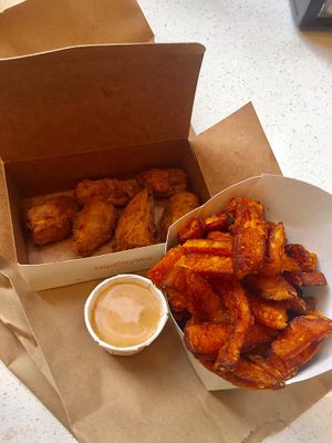 6 piece nuggets and fries  at HipCityVeg - Broad St in Philadelphia