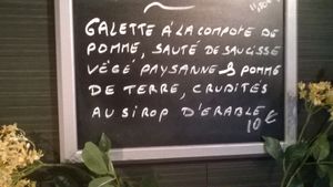 Vegan galette of the day at Ty Veg in Perros-guirec