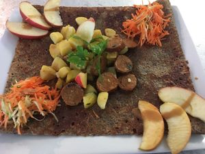 Paysanne vegan galette at Ty Veg in Perros-guirec