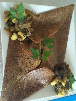 Madras vegan galette at Ty Veg in Perros-guirec
