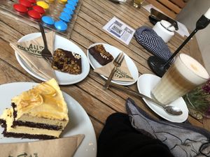 Sanddorntorte at Muellers Cafe in Schwerin