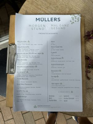 Speisekarte   at Muellers Cafe in Schwerin