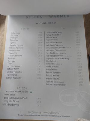 Getränke at Muellers Cafe in Schwerin