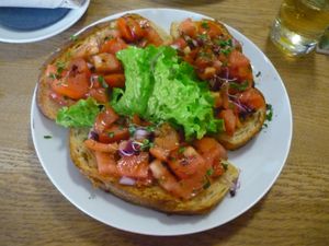 Bruschetta at Muellers Cafe in Schwerin