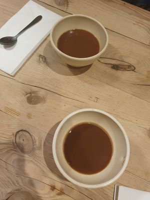 Flat white and mocha at Le Pain Quotidien - Westfield in London