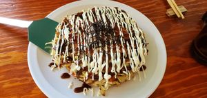 Vegan okonomiyaki at V-Ramen - Alvaro Obregon in Mexico City