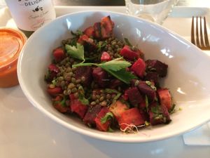 Lentille Verte du Puy salad at Detox Delight - CMG Sports Club in Paris