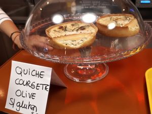 Vegetarian quiche at Detox Delight - CMG Sports Club in Paris