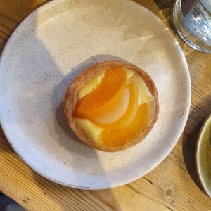 Vegan peach/pear pastry at Le Pain Quotidien - St Pancras in North London